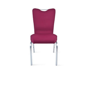 chaise contemporaine / empilable / tapissée / ergonomique