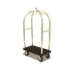 chariot à bagages / professionnel / pour hôtel / en inox