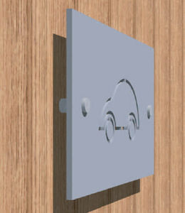 pictogramme de porte en acier inoxydable