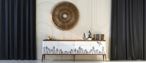 ensemble TV mural contemporain
