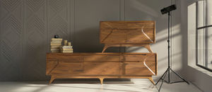 ensemble TV mural contemporain