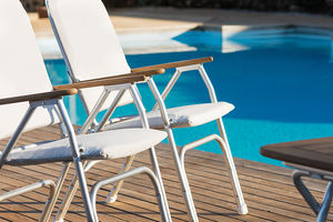chaise contemporaine / avec accoudoirs / pliante / en tissu