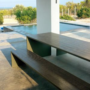 banc de jardin contemporain