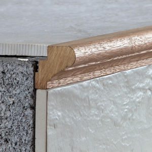 profilé de finition en bois / en aluminium / pour angle extérieur / chant droit