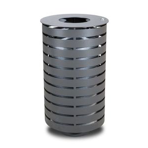 poubelle publique / en tôle d'acier / en acier galvanisé / professionnelle