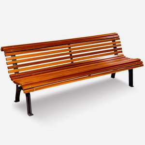 banc public / de jardin / contemporain / en bois