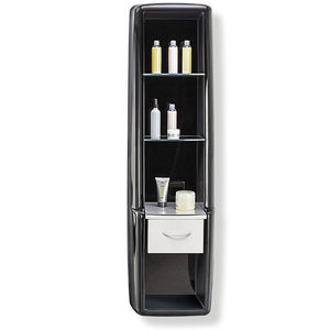 présentoir pour produits de beauté / en verre / pour salon de coiffure