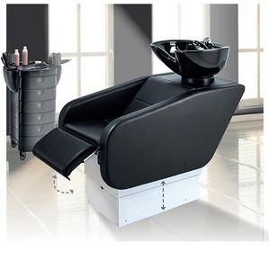 bac à shampoing avec repose-pieds