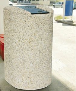 poubelle publique / en béton / classique