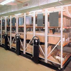 rayonnage mobile pour stockage / en bois / en métal