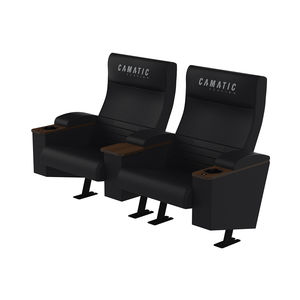 fauteuil de cinéma en tissu / tapissé / rouge / beige