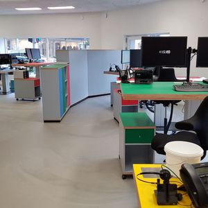 revêtement de sol en enduit / en polyuréthane / décoratif / autolissant