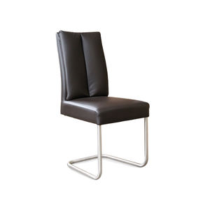 chaise contemporaine / tapissée / cantilever / en tissu