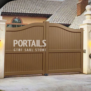 portails battants / en aluminium / à panneaux / résidentiels