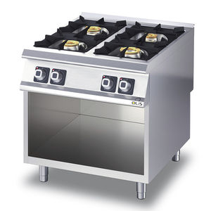 cuisinière à gaz / professionnelle / en inox / en fonte