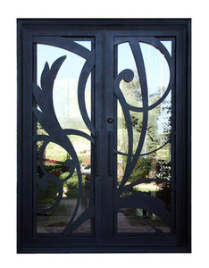 porte d'entrée / battante / en fer forgé / de sécurité