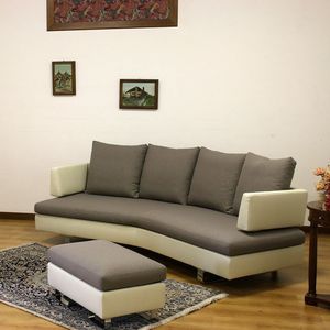 canapé en arc de cercle / contemporain / en tissu / en cuir