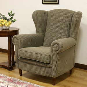 fauteuil classique / en tissu / en cuir / à oreilles