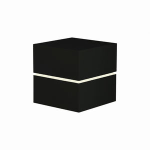 boîte de rangement en bois laqué / avec couvercle