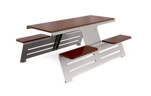 ensemble table et bancs contemporain