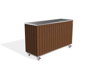 jardinière en acier inoxydable