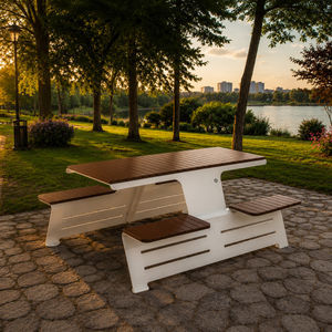 ensemble table et bancs contemporain 1