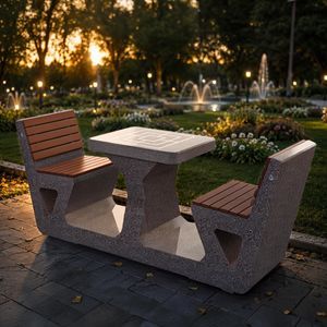 ensemble table et bancs classique