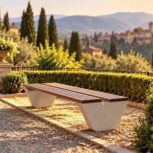 banc de jardin contemporain