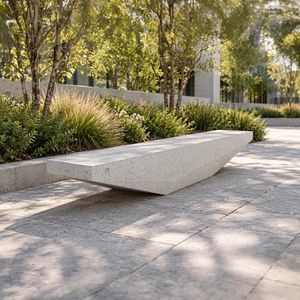 banc public minimaliste