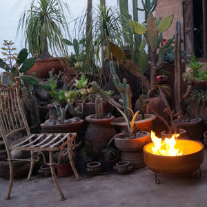 brasero de jardin à bois / avec barbecue
