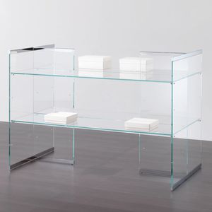 présentoir en verre