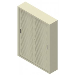 armoire de classement haute / en bois / avec porte coulissante / contemporaine