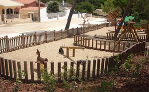 bac à sable pour aire de jeux