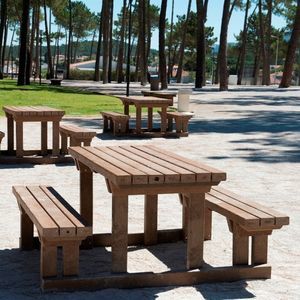 ensemble table et bancs contemporain