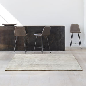 tapis contemporain / uni / en fibre de bambou / rectangulaire