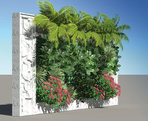mur végétal en panneau modulaire