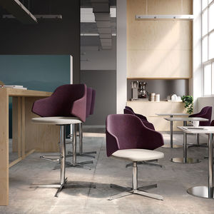 tabouret de bar contemporain / en tissu / en mousse de polyuréthane / professionnel