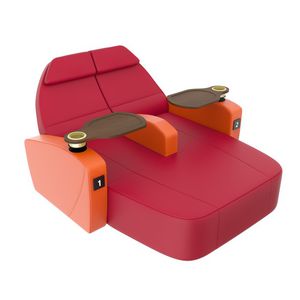 fauteuil de cinéma en cuir / en tissu / inclinable / tapissé