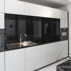 cuisine contemporaine / en bois / en marbre / fait main