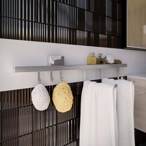 étagère murale / contemporaine / en métal / de salle de bain