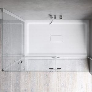 receveur de douche rectangulaire / à carreler / en composite / antidérapant