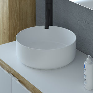lave-mains suspendu / rond / en porcelaine / professionnel