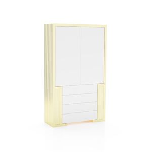 armoire contemporaine / en bois / en verre / en métal
