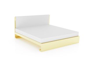 lit double / contemporain / avec tête de lit tapissée / sur mesure