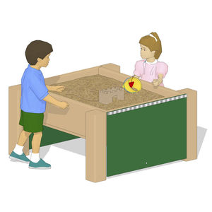 bac à sable pour aire de jeux