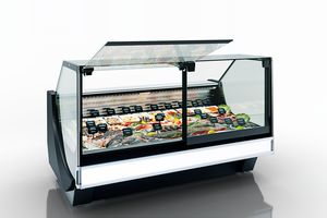 vitrine réfrigérée comptoir / éclairée / pour aliments congelés / pour poissonnerie