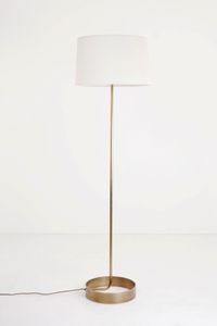 lampe sur pied / contemporaine / en laiton / en soie