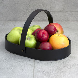 corbeille à fruits en bois / en cuir / pour hôtel / pour restaurant