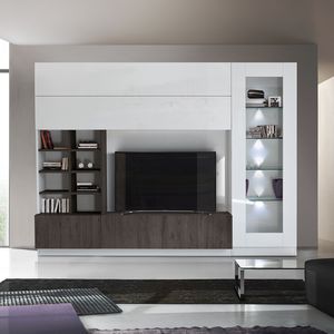 ensemble TV mural contemporain
