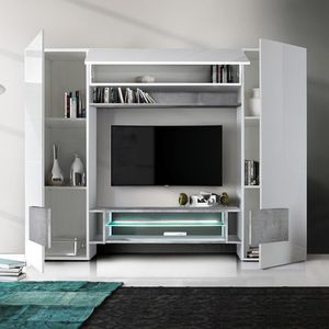 ensemble TV mural contemporain